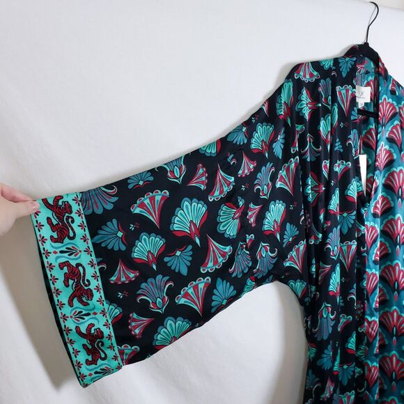 Printfresh Dulce Dress Womens One-Size Plus Kaftan Cocktail Party Maxi Belted - Picture 3 of 12